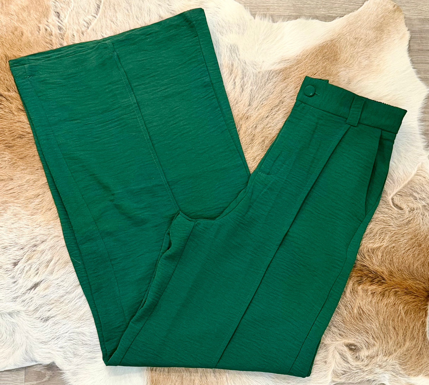 Green Wide Leg Trousers